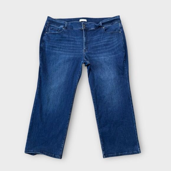 Lane Bryant Jeans Womens 28P Plus Size High Rise Straight Leg Denim - Picture 1 of 6